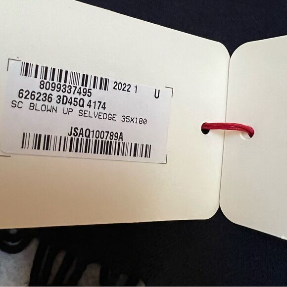 Alexander McQueen Fringe Wool & Cashmere Scarf Blue NWT MSRP $425 - Picture 4 of 6